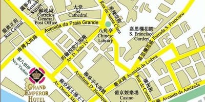 Kart av Macau badstue