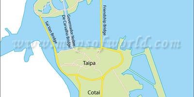 Halvøya som Macau kart