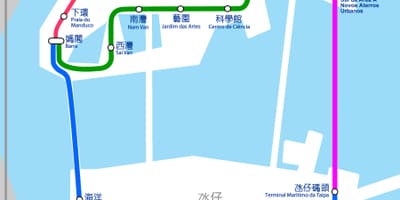 Kart av Macau tog